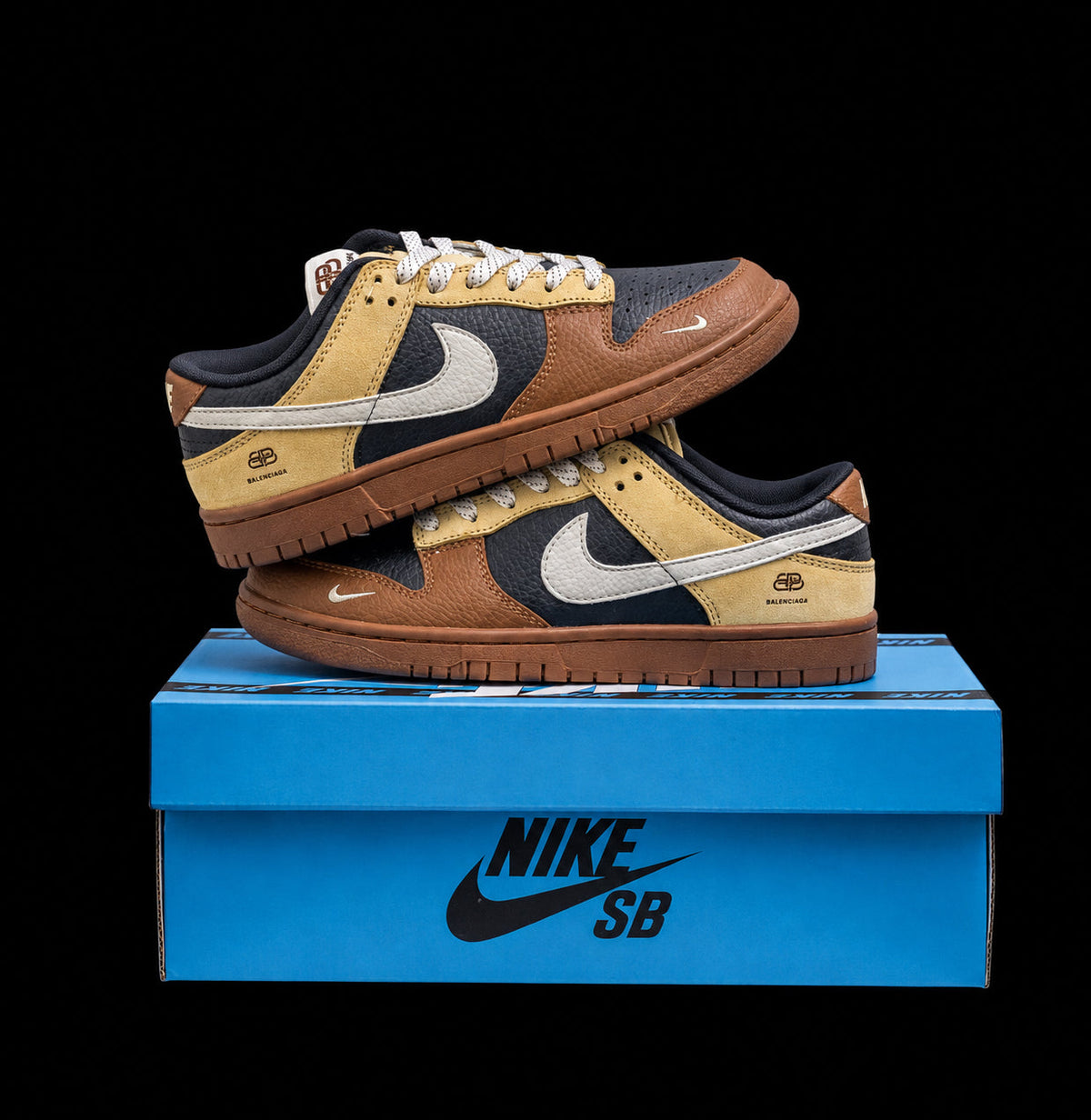 Dunk Low Marrón y Arena – Contrastes Oscuros y Estética Retro