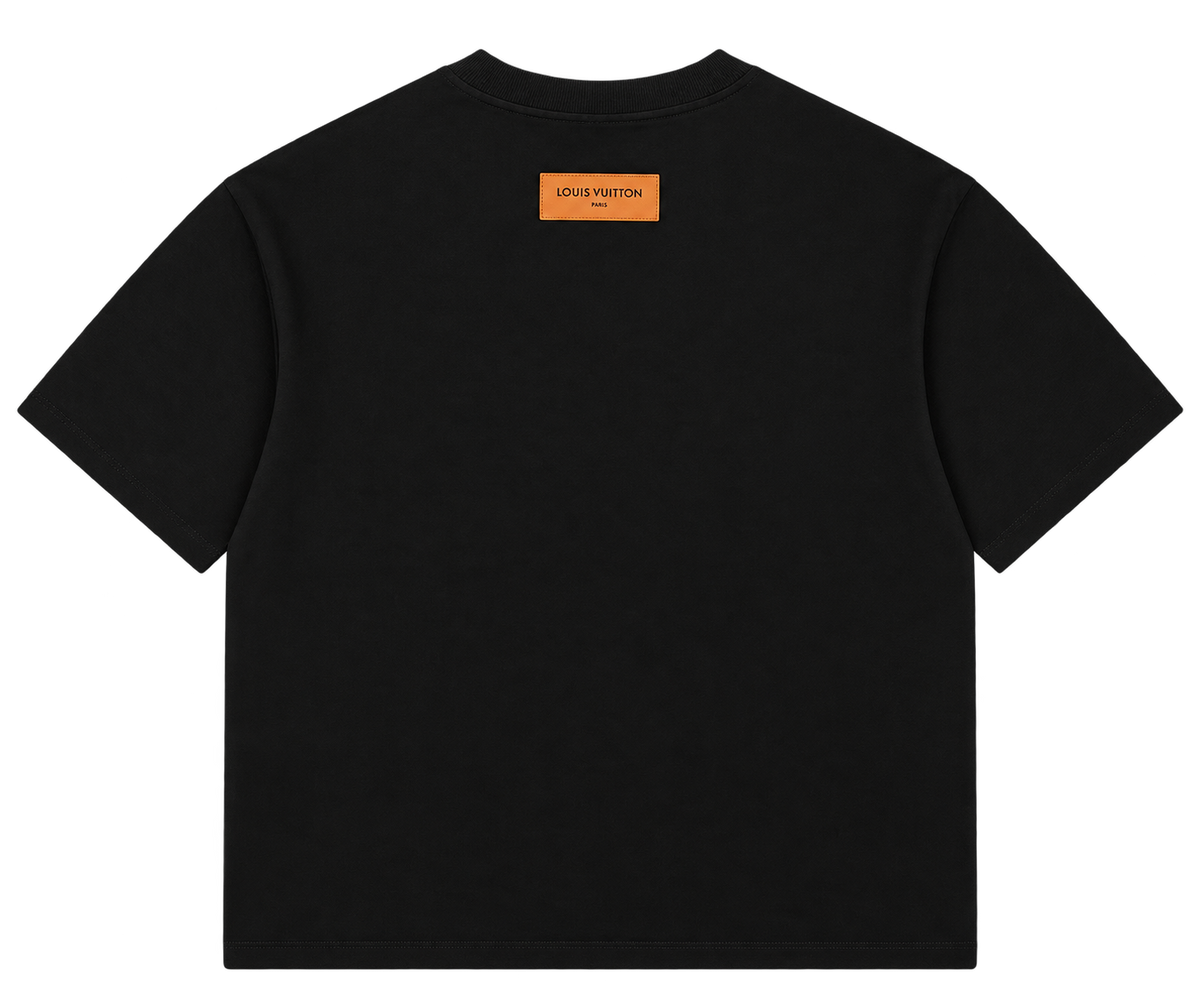 Camiseta Oversize Negra con Print Artístico de Calabazas — Edición Halloween