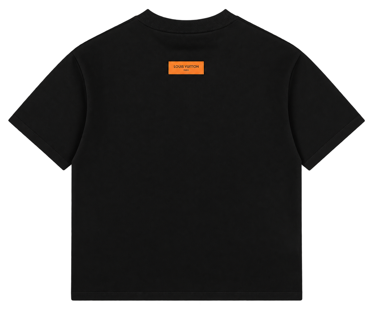 Camiseta Oversize Negra con Print Gráfico "Splash" XL — Calidad Premium