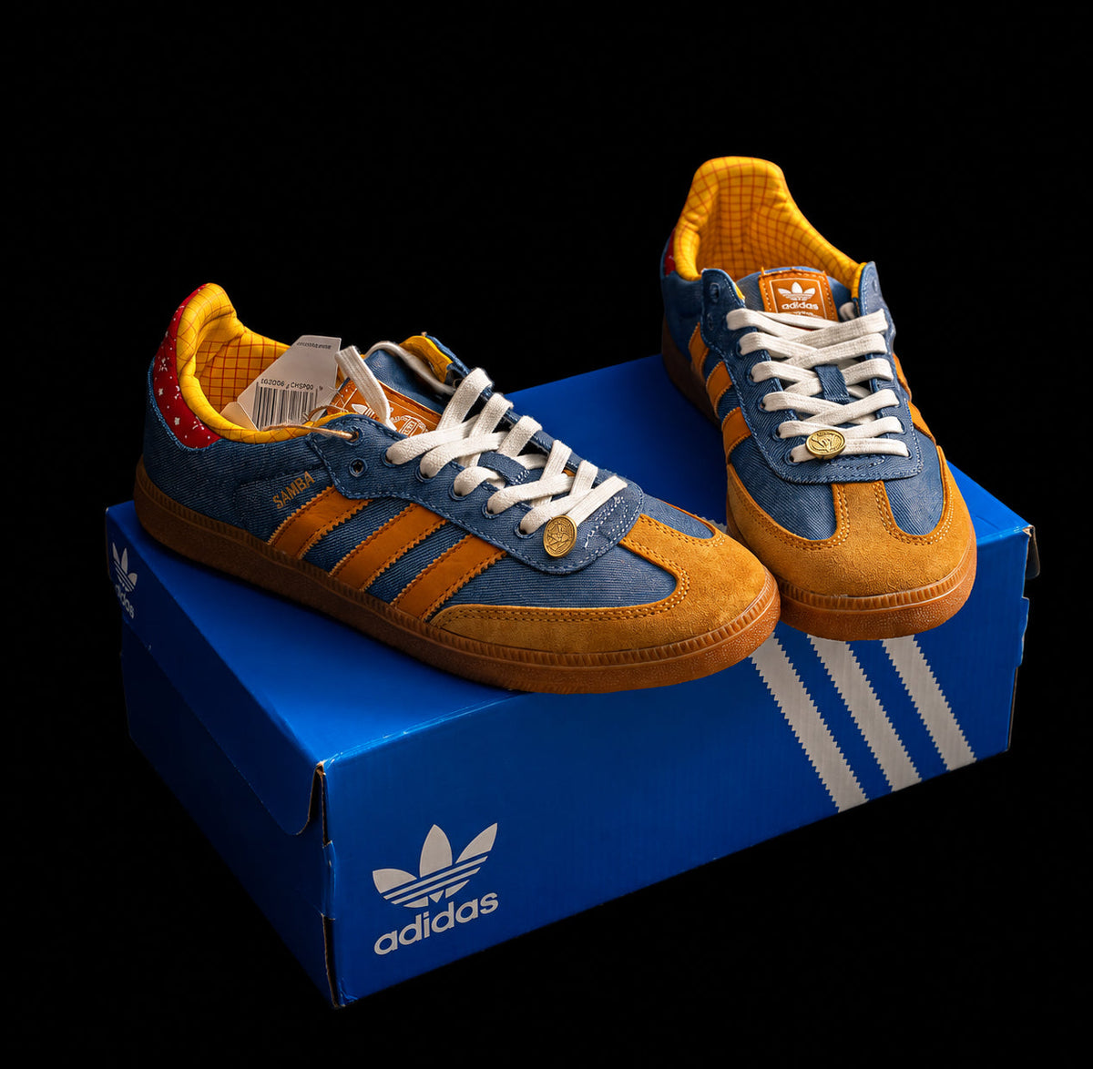 Samba Multicolor Azul y Camel