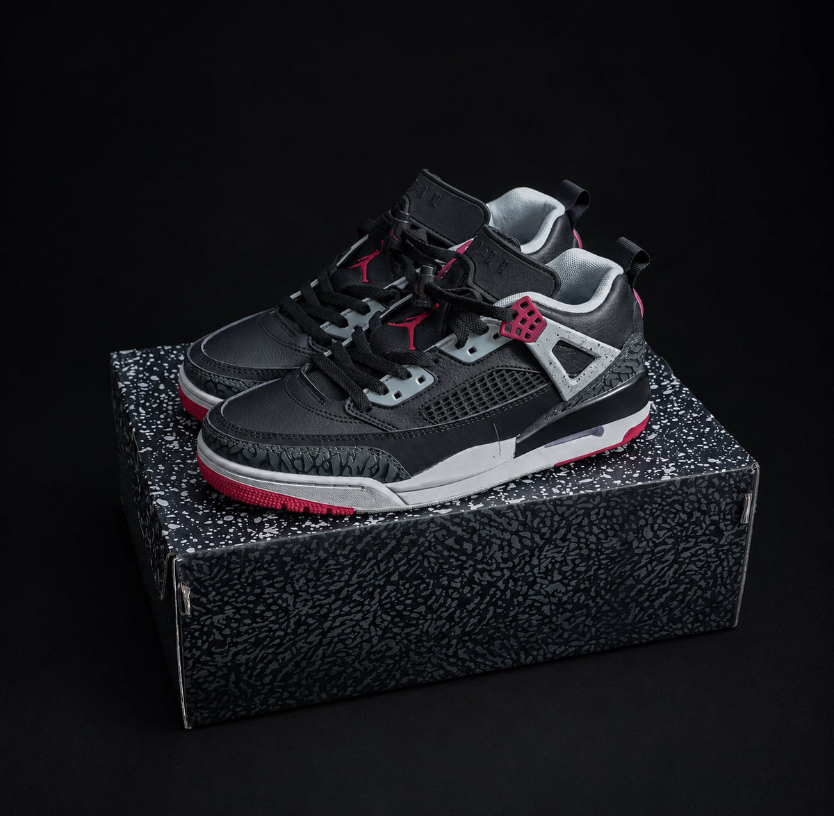 Spizike Low Black, Grey & Pink