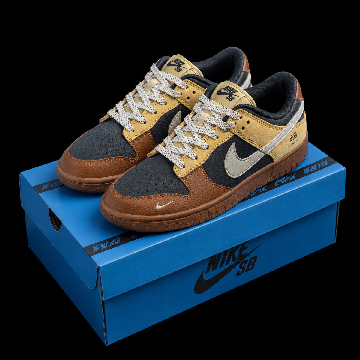 Dunk Low Marrón y Arena – Contrastes Oscuros y Estética Retro