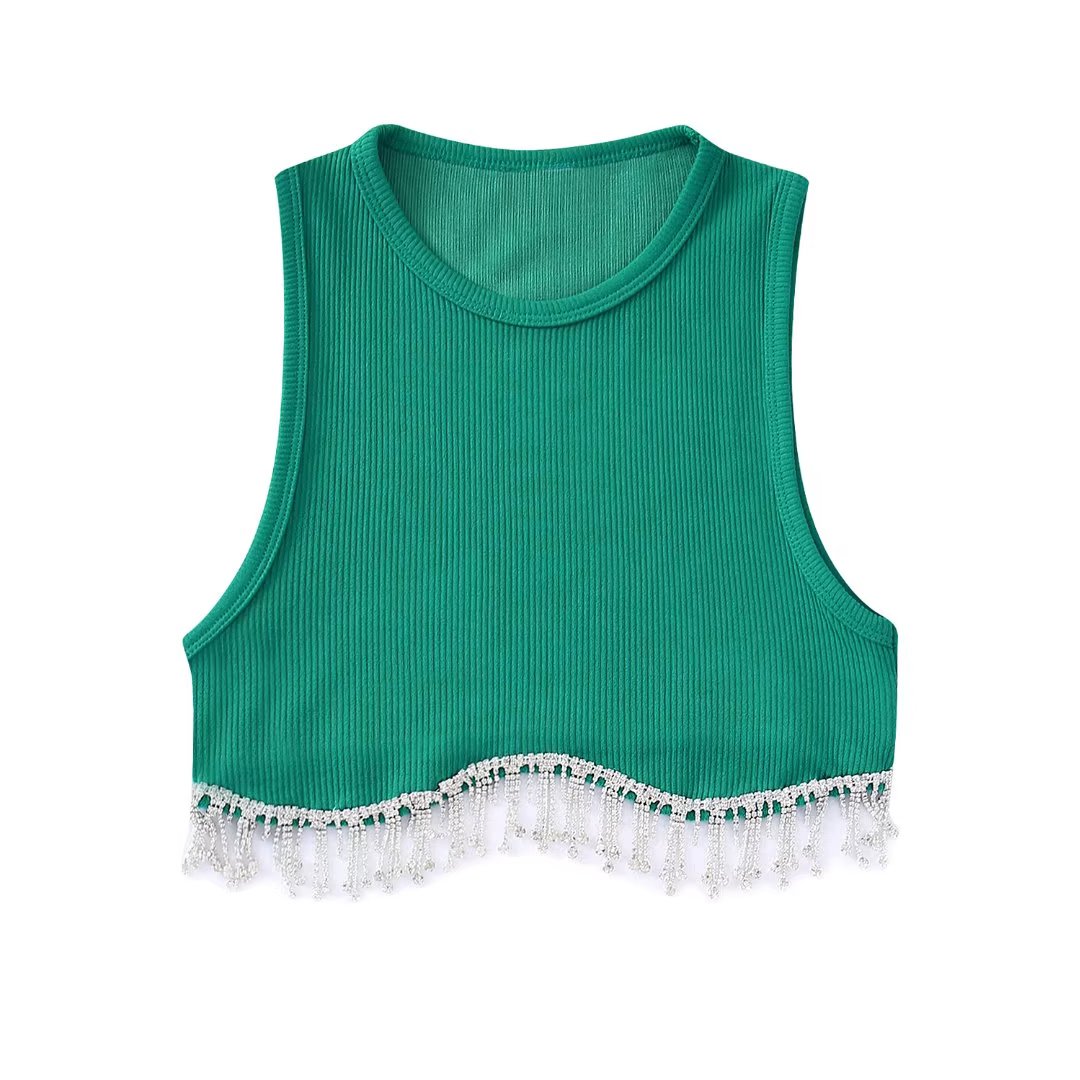 Diamond Tassel Crop Top