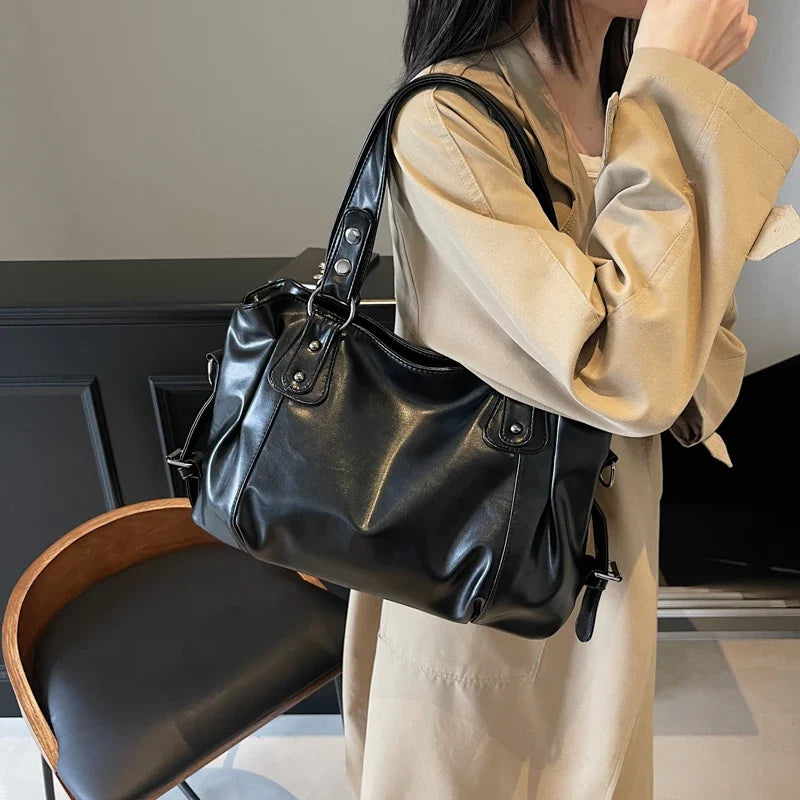 Women’s Retro PU Tote Bag