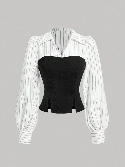 Amelia Striped Tailored Shirt