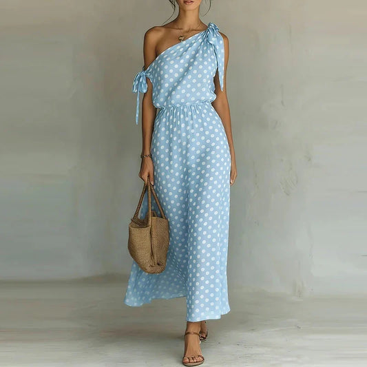 Celeste Off-Shoulder Bow Maxi Dress