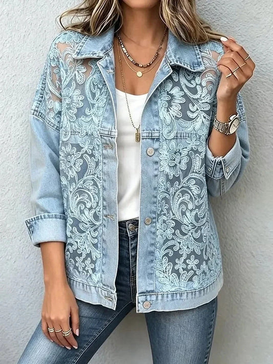 Aria Lace Denim Jacket