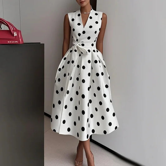 Clara French Polka Dot Dress