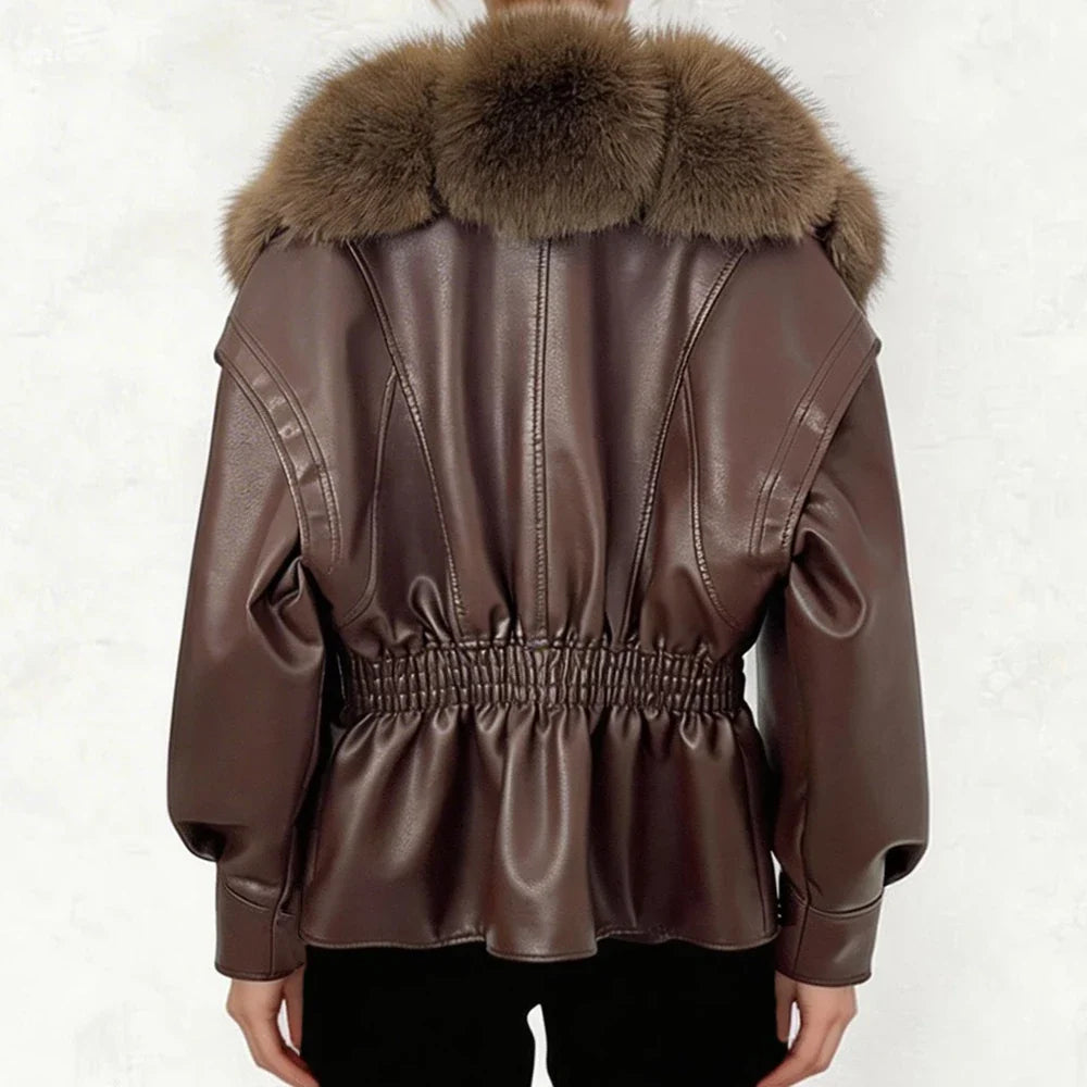 Agnes Faux Fur Leather Jacket