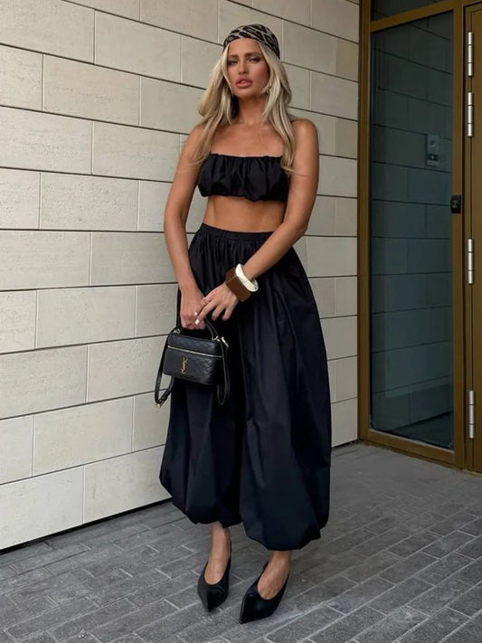 Cotton Wide Leg Pants