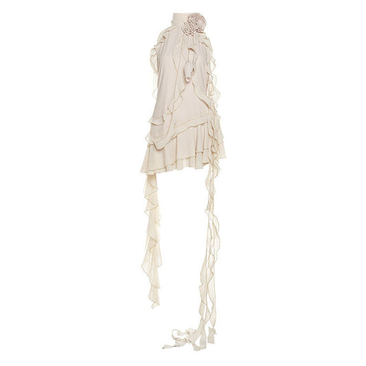 Asymmetric Mini Tiered Dress