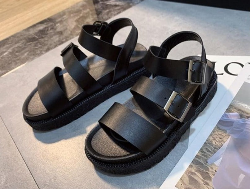 Leather Platform Sandals